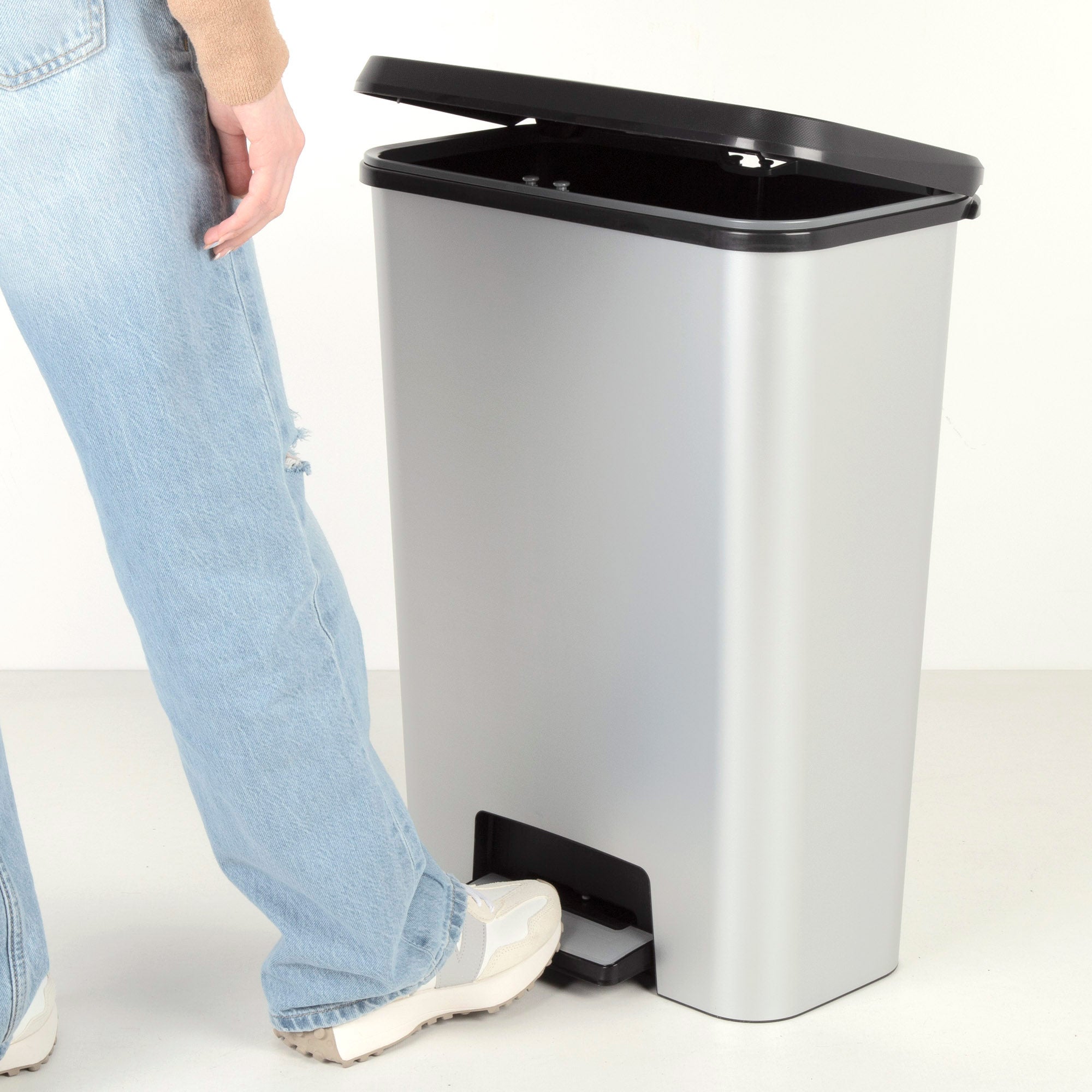 Curver Cubo de basura Compatta 50L metalizado - 3