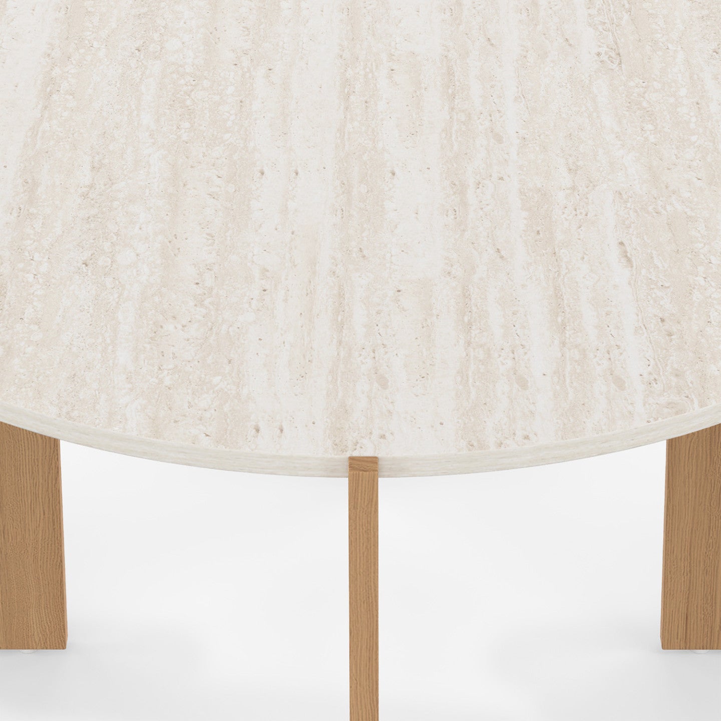 Table basse ronde ARMONIA 73 cm effet travertin - 5