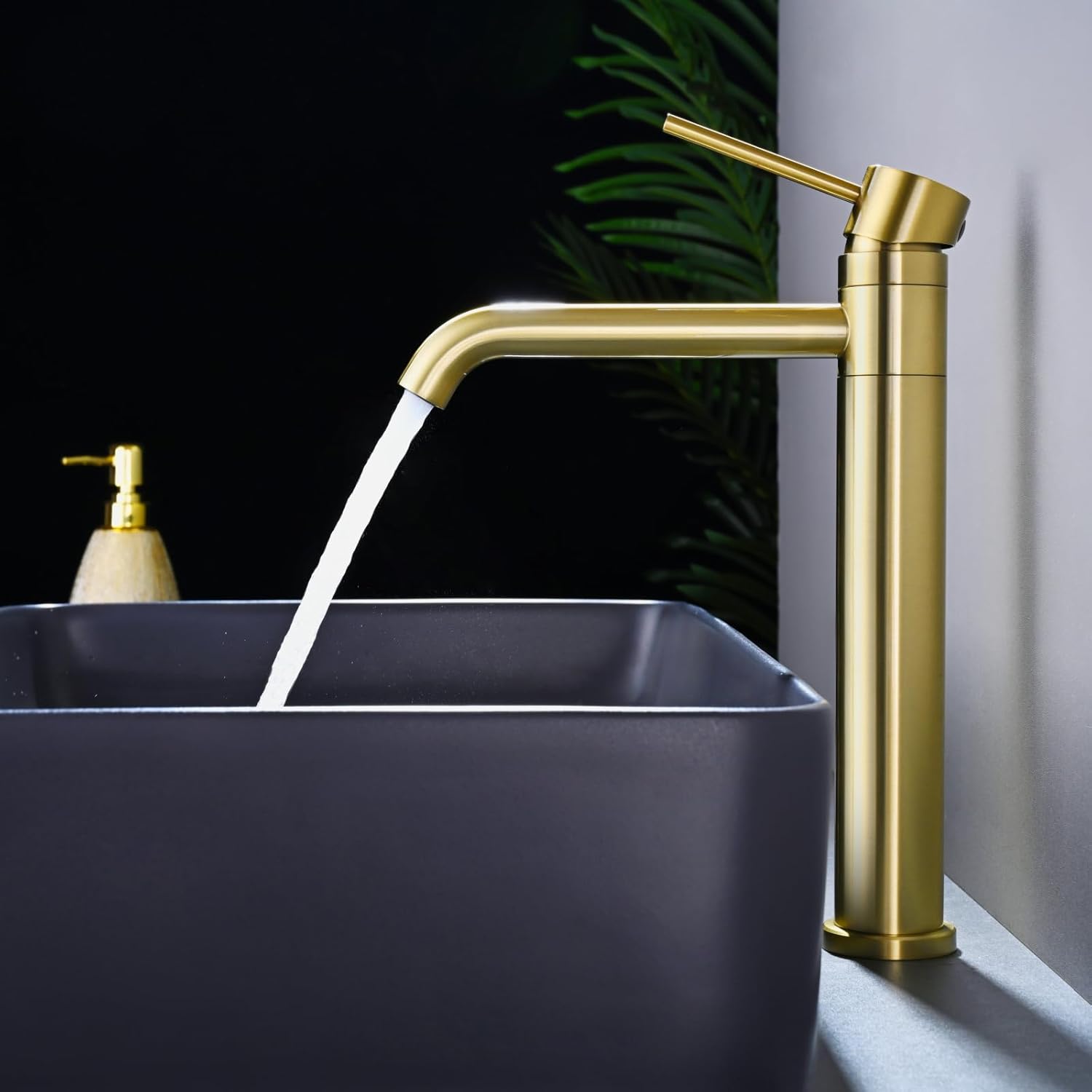 Jednouchwytowa bateria umywalkowa do łazienki, kwadratowa bateria umywalkowa z mosiądzu, bateria do zimnej wody G3/8 61 cm