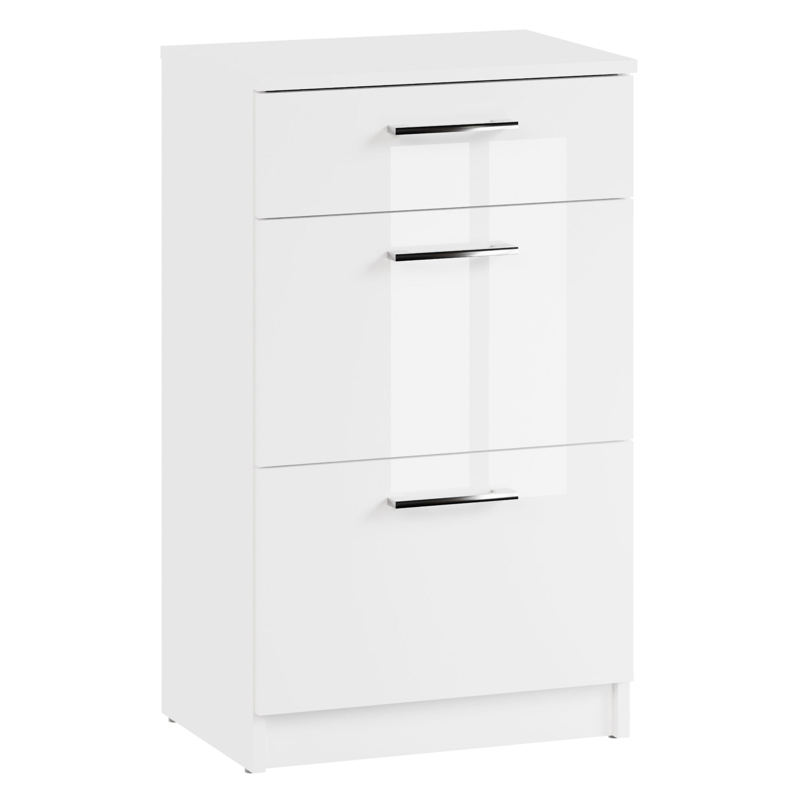 Komoda łazienkowa szafka słupek łazienkowy do łazienki biała połysk 50 cm