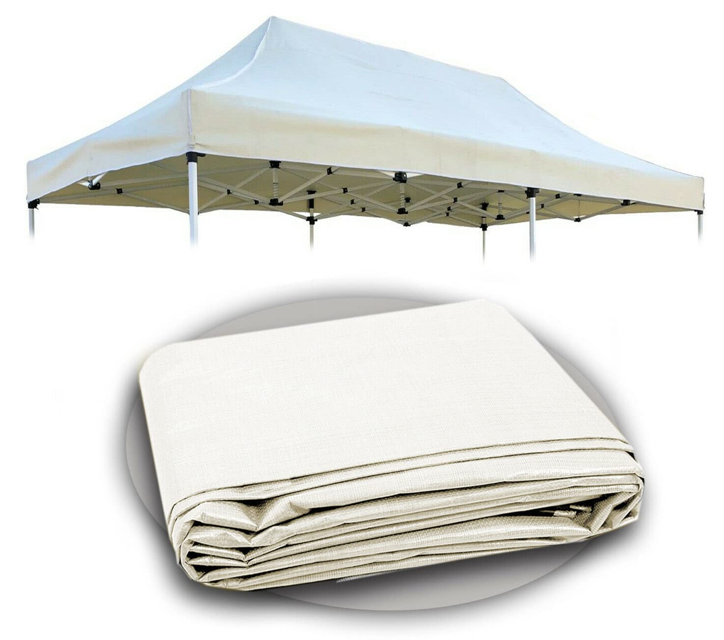Telo Ricambio Gazebo 3x3m - Impermeabile E Anti-UV, Poliestere 300D Per Esterno - Foto 9
