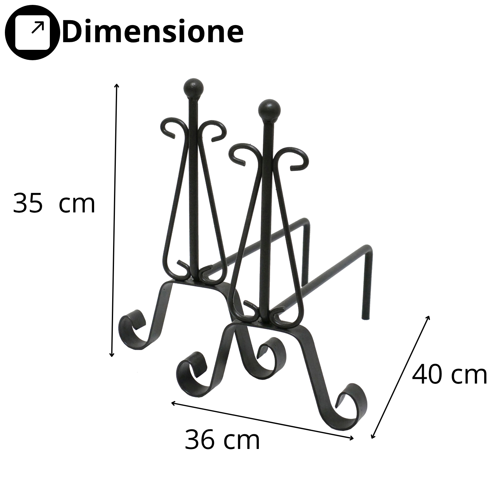 Alari Per Camino In Acciaio Verniciato Nero Con Dettagli Oro – Set Da 2, Design A Torciglione, Porta Legna Per Interni Ed Esterni, Resistente Al Calore, Stile Moderno