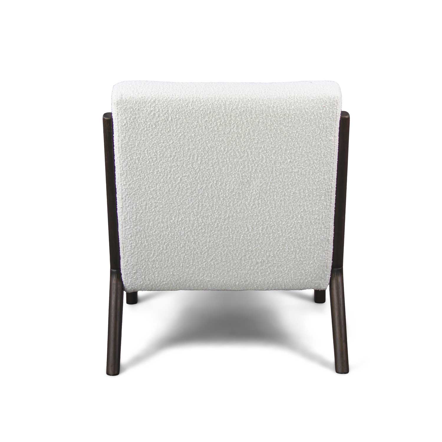 Borgia - Fauteuil en bois massif par Parawood et tissu bouclé anti-tache - 4
