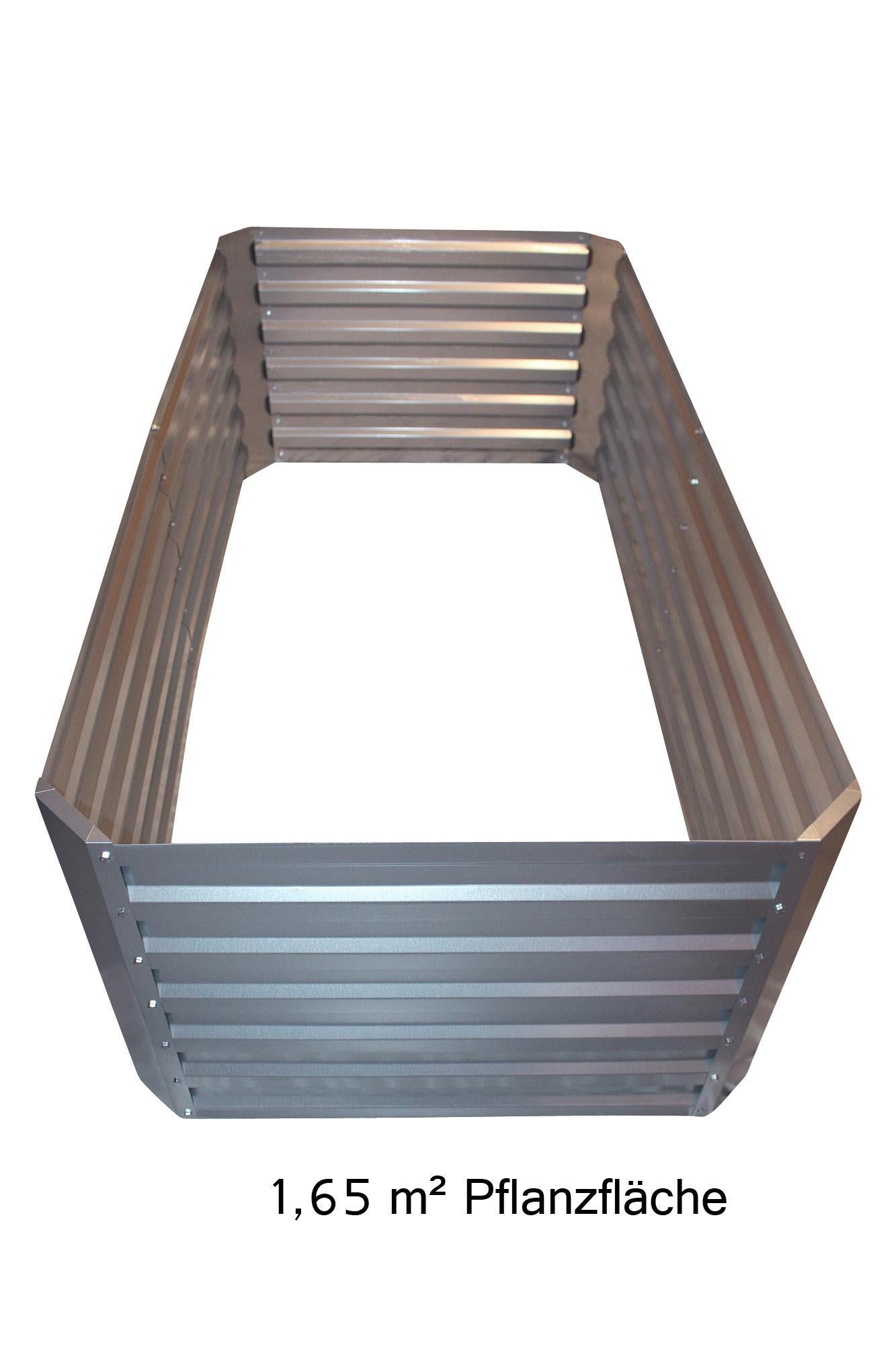 Gabiona - GABIONA Letto rialzato in metallo con rete anti-arvicole | Fioriera per giardino | Dimensioni (A x L x P): 60x184x90 cm | Senza fondo | F... - 2