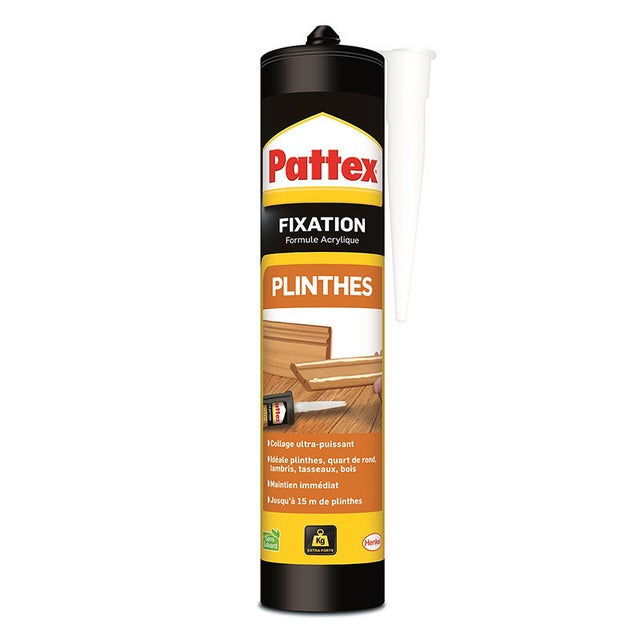 Colle fixation bois plinthes PATTEX 1498461 380g