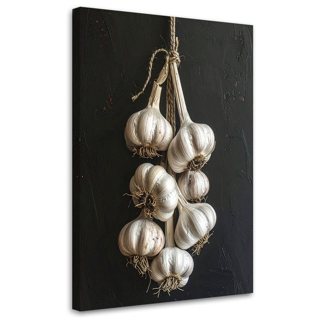 Obraz do kuchni restauracji baru jadalni, Suszony czosnek warzywa 30x45