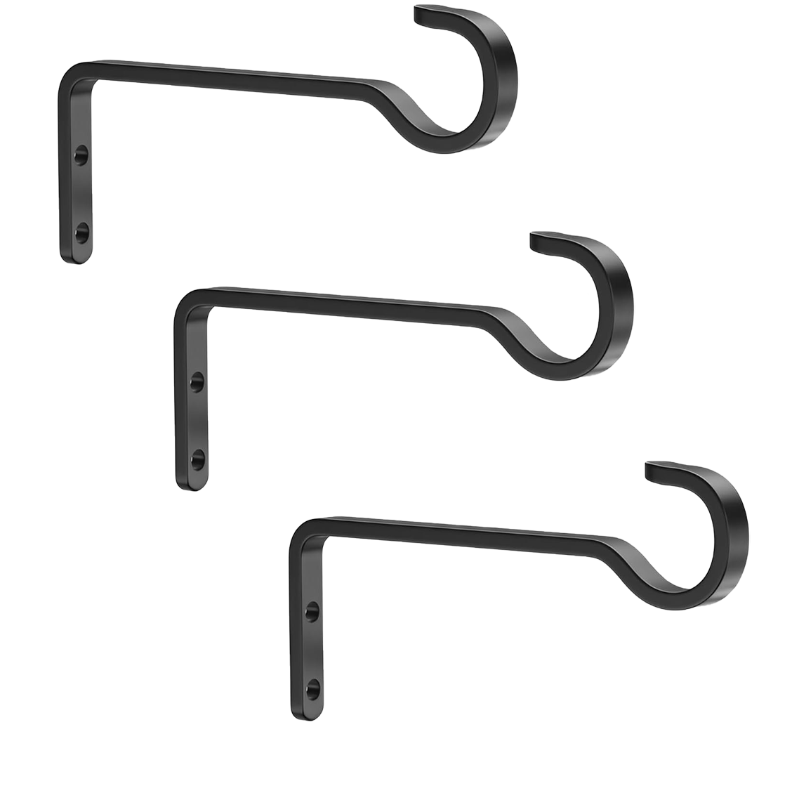 Haki na rośliny, żelazne haki ścienne, haki do wiszących koszyków, haki ścienne do wieszania doniczek, karmniki dla ptaków (15 cm)