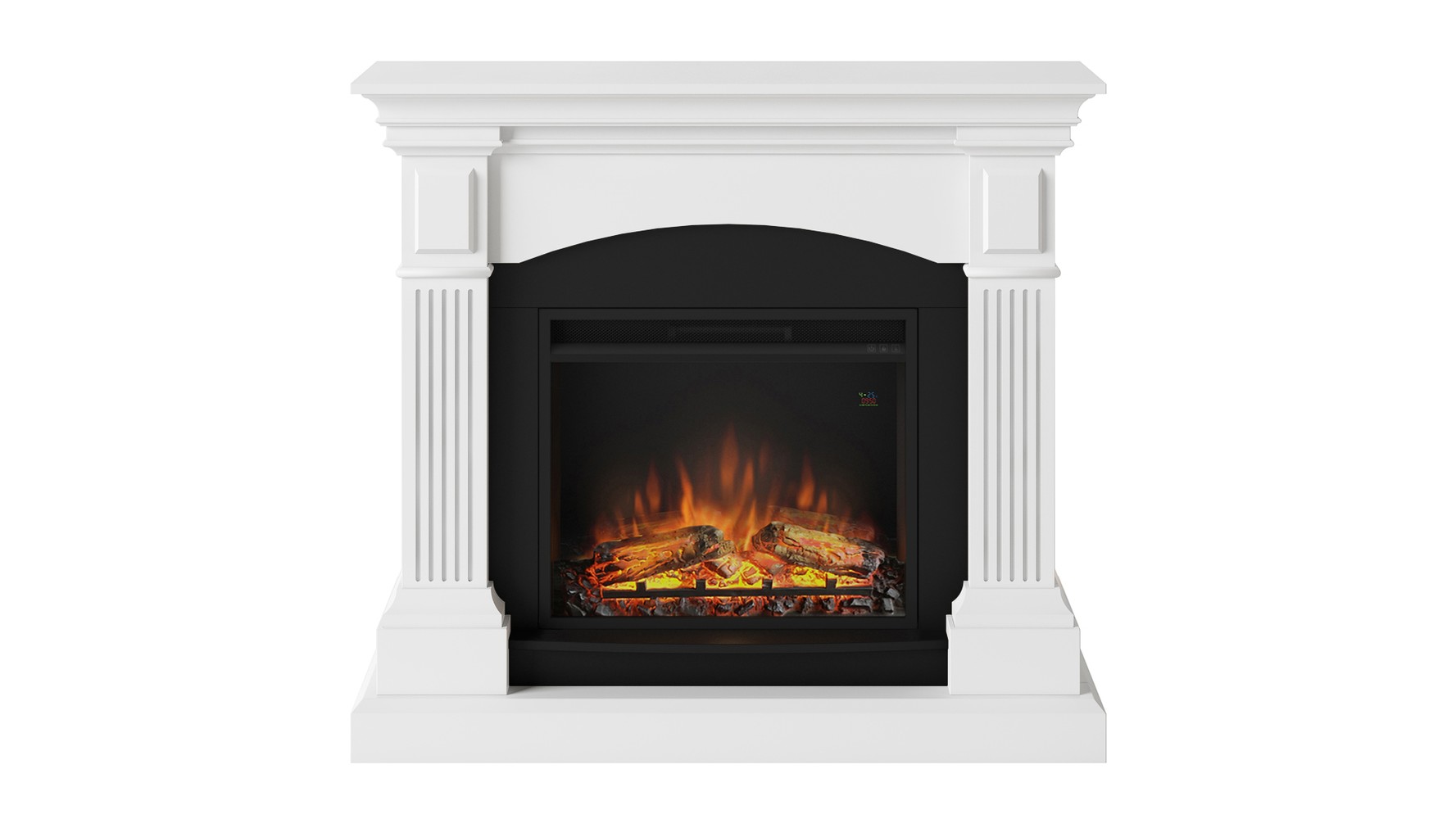 Cheminée Électrique Décorative "magna" Blanche - Powerflame | Leroy Merlin