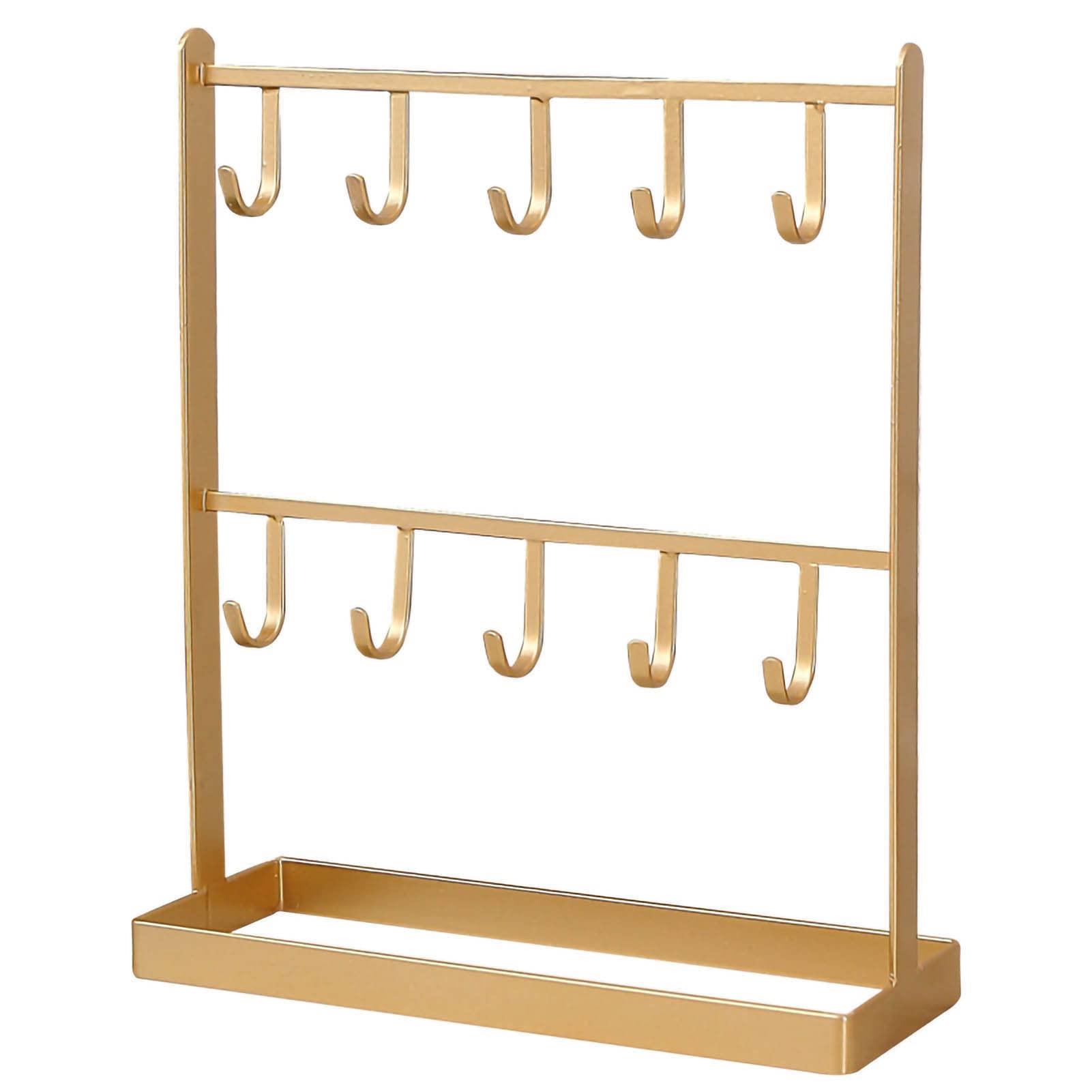 Toruiwa Espositore Per Gioielli In Metallo, 27x36 Cm, Bianco, Con Gancio Per Appendere Bracciali, Collane, Orecchini E Anelli - 2
