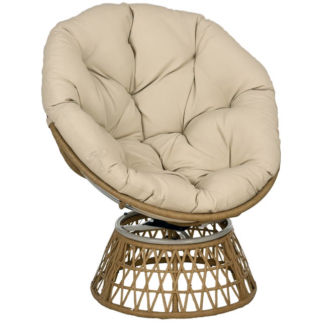 Fauteuil papasan résine tressée rotin PE Outsunny
