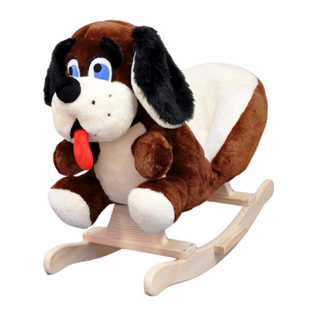Chaise ?� bascule en peluche pour enfants, cheval ?� bascule, chaise ?� bascule. Petit chien 