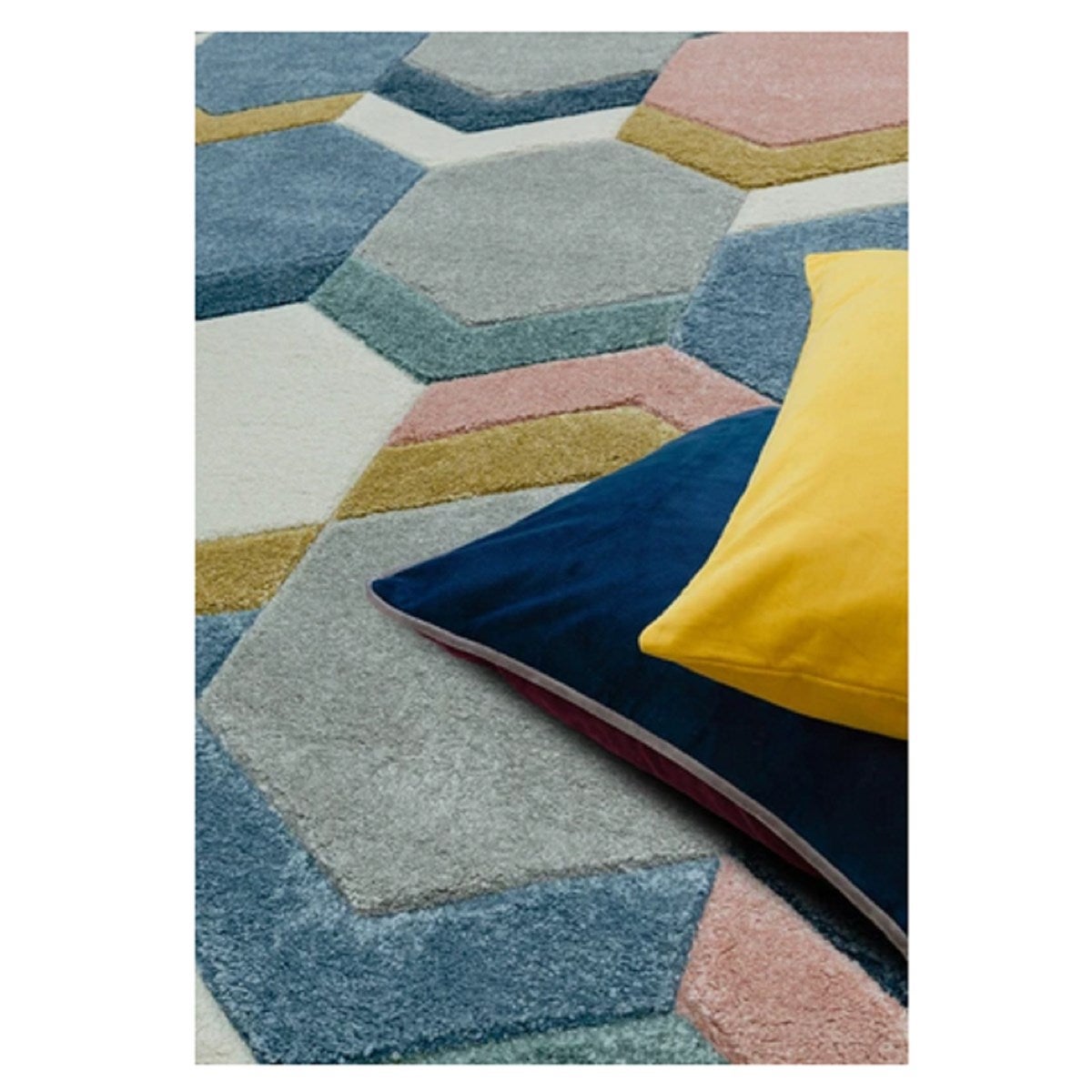 Tapis de salon moderne tissé plat HEXO 120x170 cm - 2