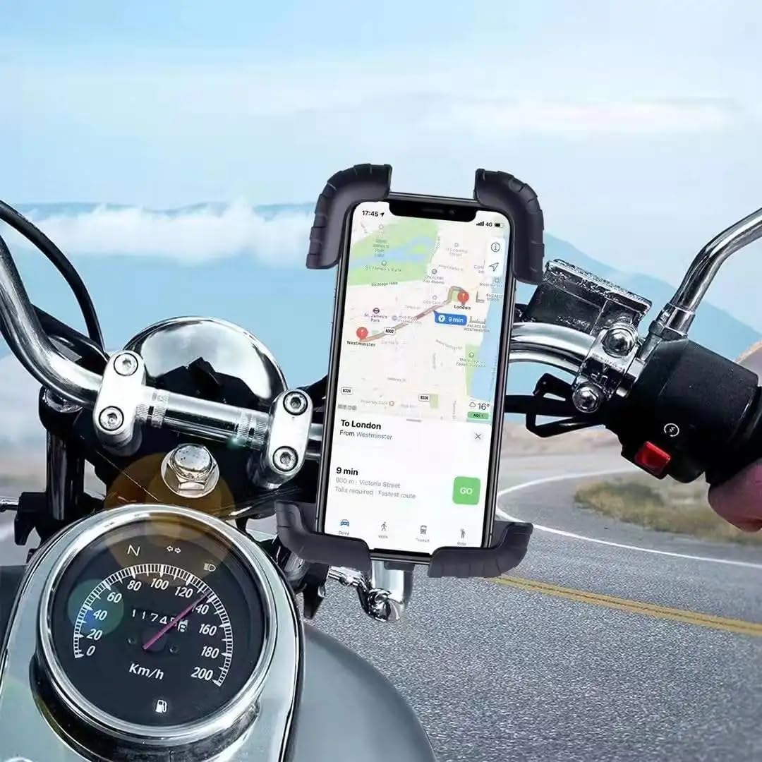 Support de téléphone universel pour vélo, rotatif à 360°, adapté aux scooters électriques, scooters, VTT - 4