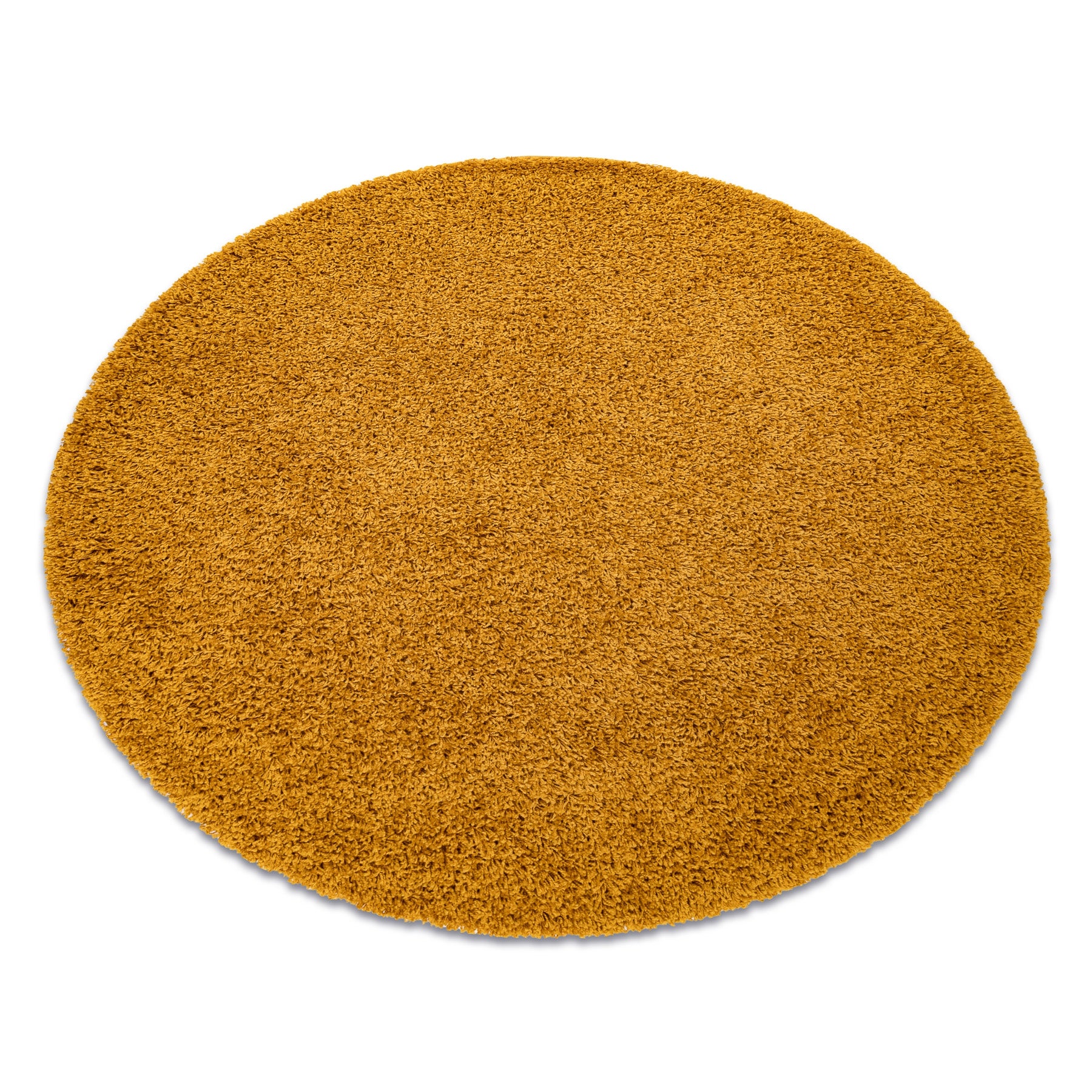 Dywan SOFFI koło shaggy 5cm złoty koło 80 cm