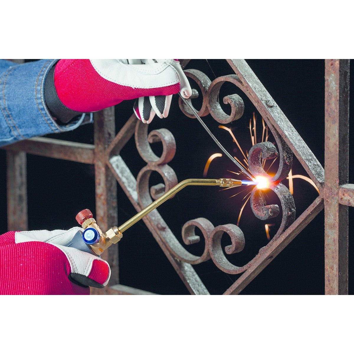 Chalumeau BI Gaz Pro OXYKIT 3300°C KEMPER Avec réducteurs GAZ Manomètres +2 pointes Kit complet Brasage et soudage - 3