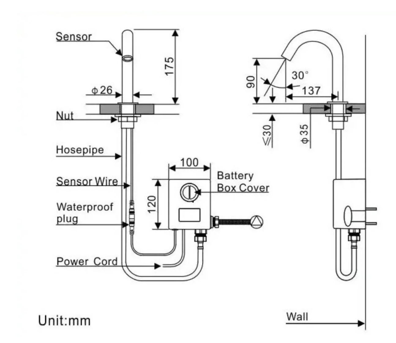 ROBINET LAVABO INFRAROUGE 015 CHROMÉ COLLECTION ERYMANTHE - 6