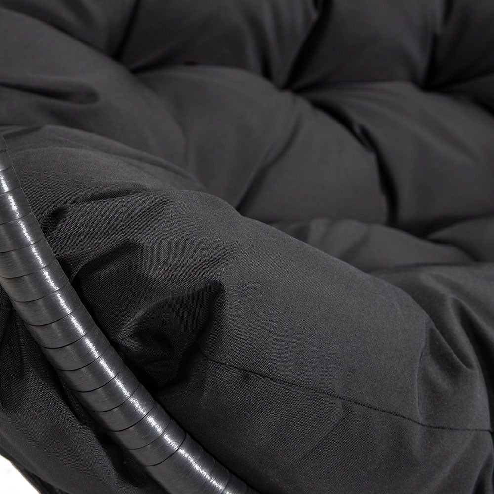 HOME DELUXE Fauteuil suspendu LOMA – Pliable, 2 places en noir| Panier suspendu, chaise suspendue, meubles de jardin, balancelle - 7