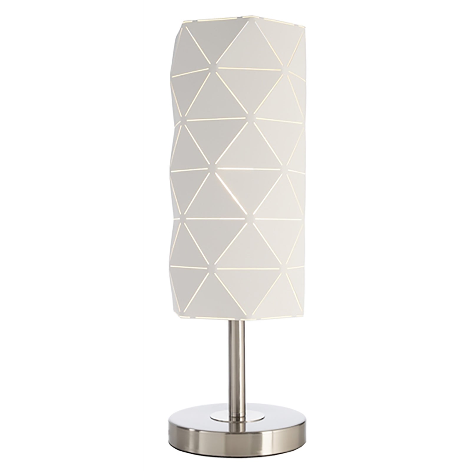 Lumen LED nowoczesna metalowa lampka nocna, lampa stołowa E27 220V IP20 BIAŁA