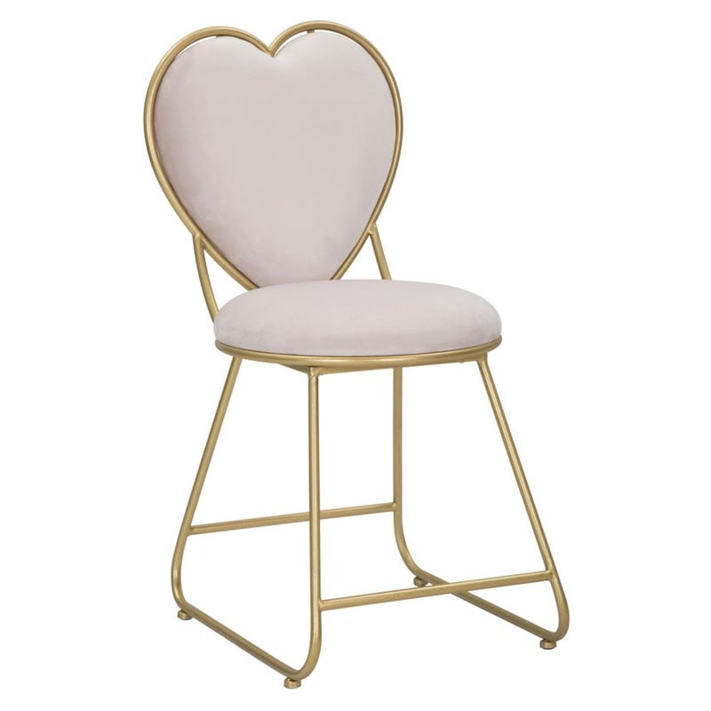 Krzesło Serce 14, Metal, Różowy, Seven Design