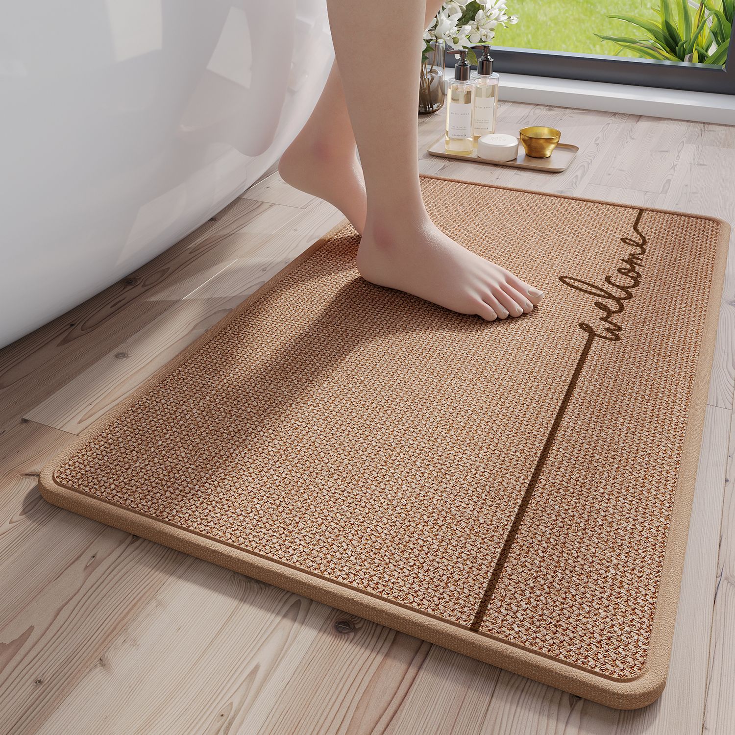 Lot de 2 Tapis de Cuisine Rectangulaire - 40 x 120cm & 40 x 60cm