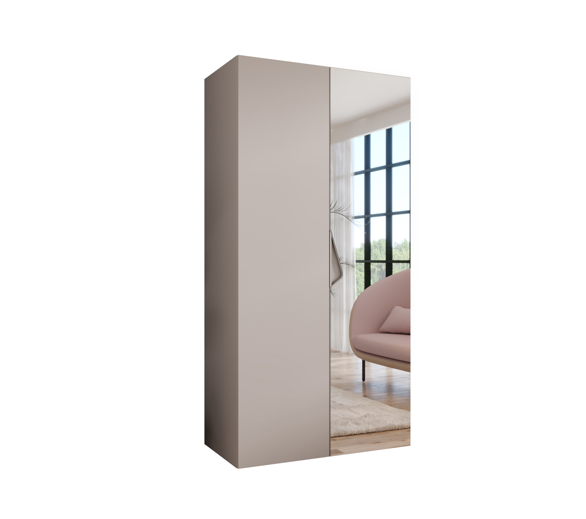 Szafa uchylna otwierana Sandi 2 100 x 52 x 202 cm kaszmir + u. Kaszmir Abiks Meble