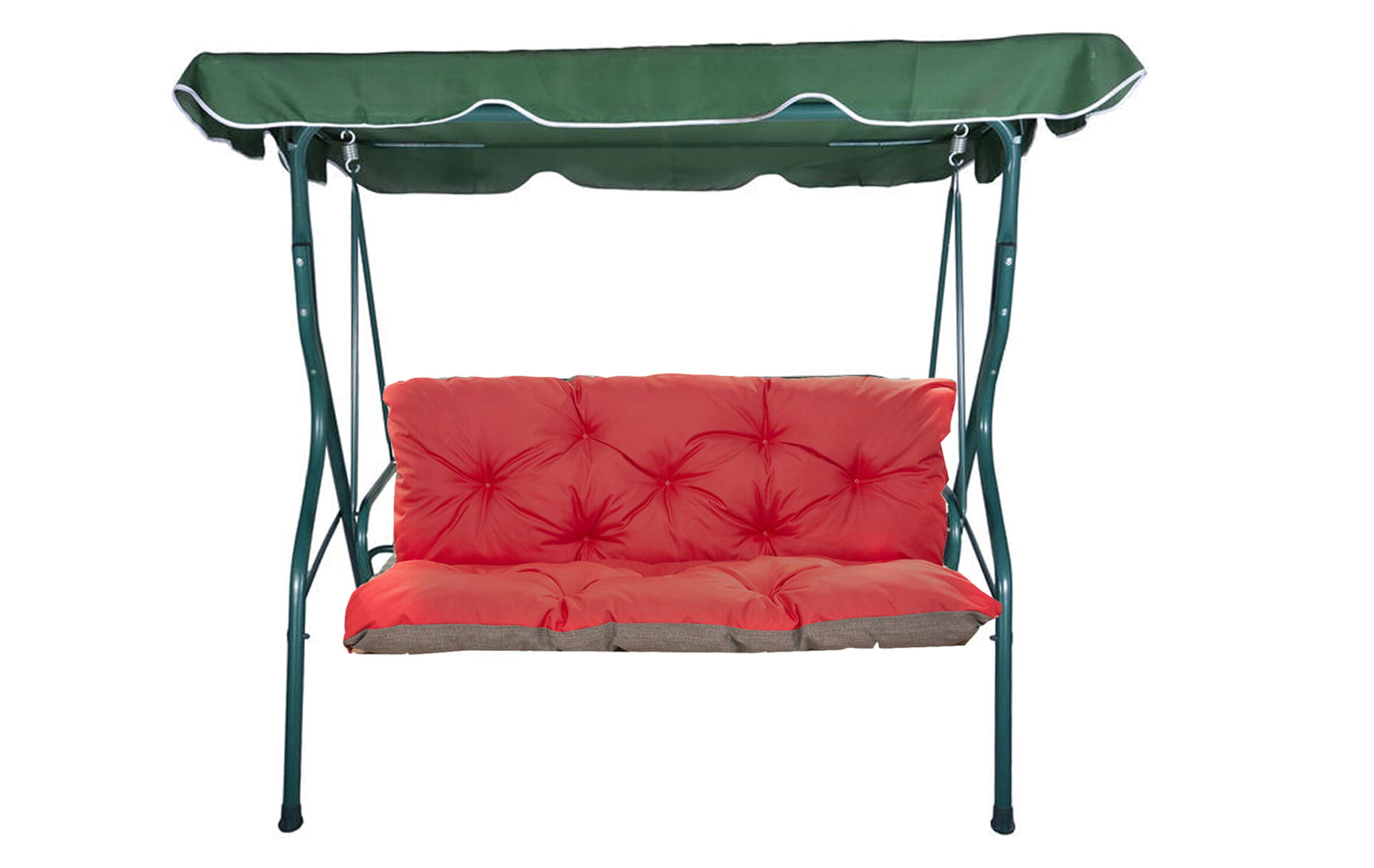 Cojines para columpio 180x60x50cm, cojín para jardín rojo, cojines para columpio de 3 personas, cojín para banco, cojín para columpio de jardín