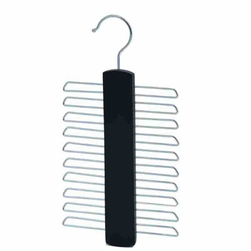 Porte-cravates Mural Bois – 20 Crochets Rotatifs 180° – Pour Cravates, Ceintures, écharpes – Design Antidérapant - 7