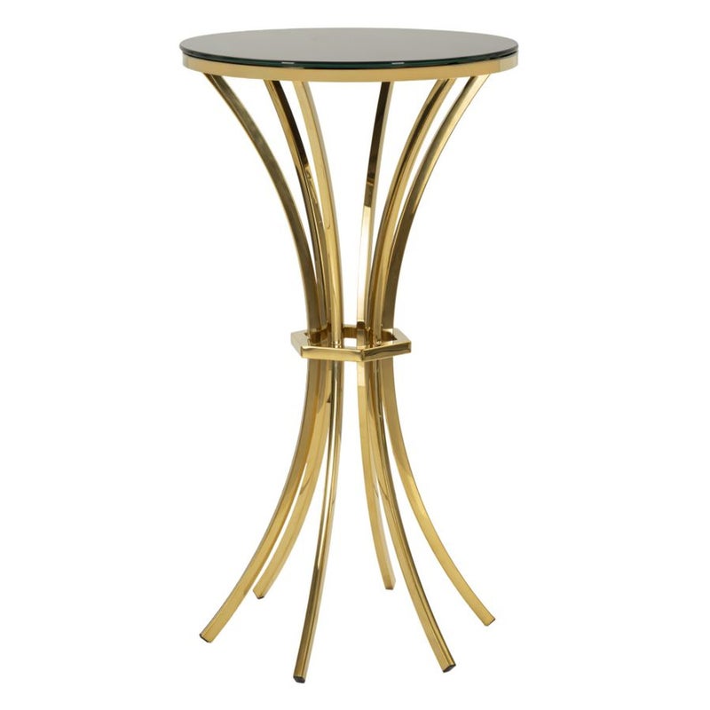Stolik Kawowy MF879, Szkło, Złoto, Seven Design