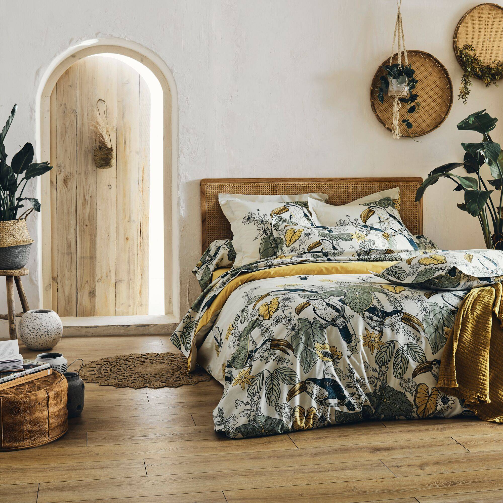 Taie d'oreiller coton brut Toco Vert TRADILINGE-- - Taie d'oreiller 50 x 70 cm - 2