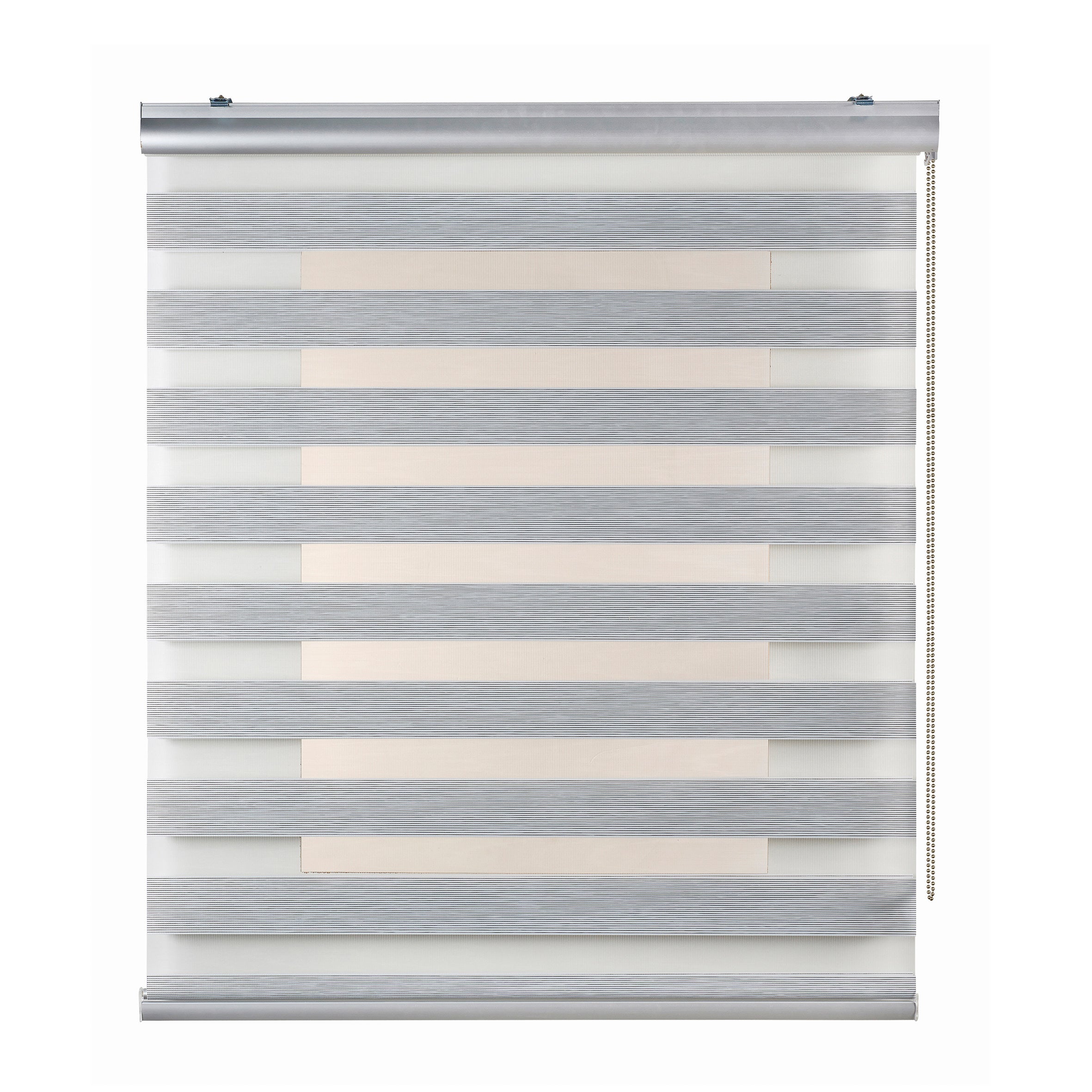 Estores noche y día premium, estor enrollable con acabados de aluminio premium gris, 160 x 250 cm