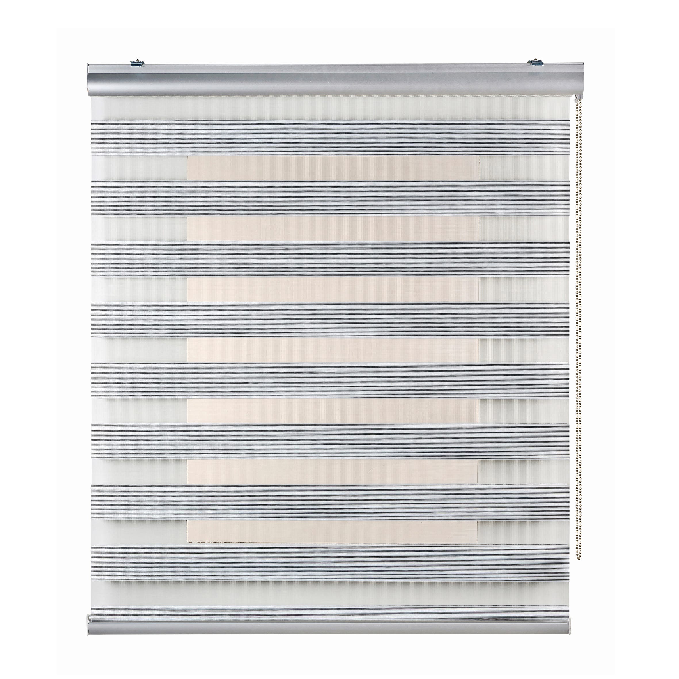 Store Enrouleur Jour/Nuit Double Couche – 90x180 Cm Blanc – Sans Perçage, 4 Coloris & 12 Tailles