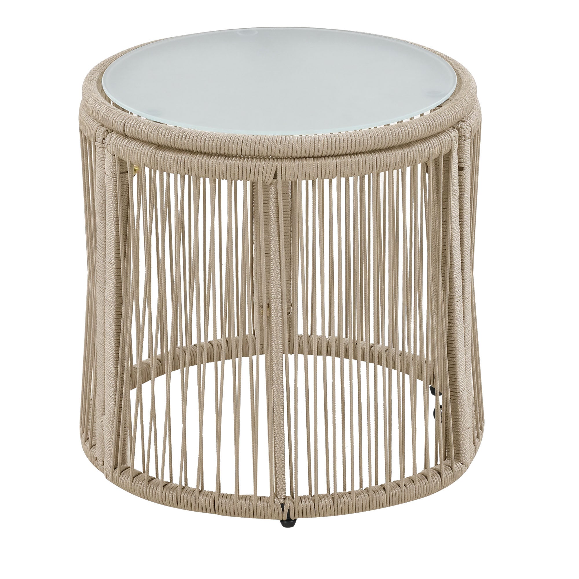 Salon bas de jardin en Métal Beige 4 personnes - 9