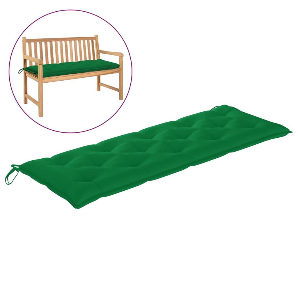 Coussin de banc de jardin vert 150x50x7 cm tissu oxford - 8