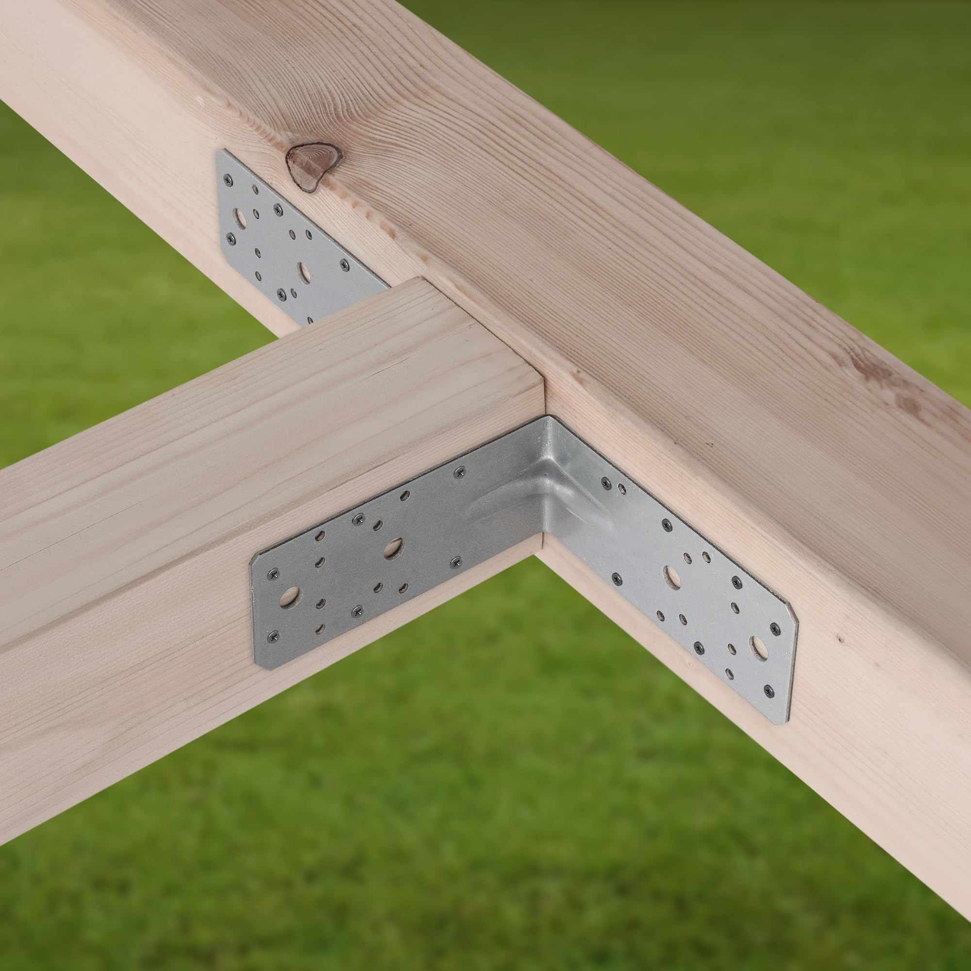 25 szt. Kątownik Ciesielski - Łącznik Budowlany - 150 x 150 x 65 mm - Stal ocynkowana - z Przetłoczeniem - Nierdzewny KOTARBAU - 6