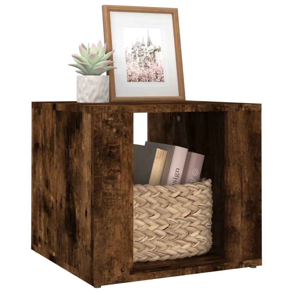 Maison Exclusive - Table de chevet Chêne fumé 41x40x36 cm Bois d'ingénierie - 4