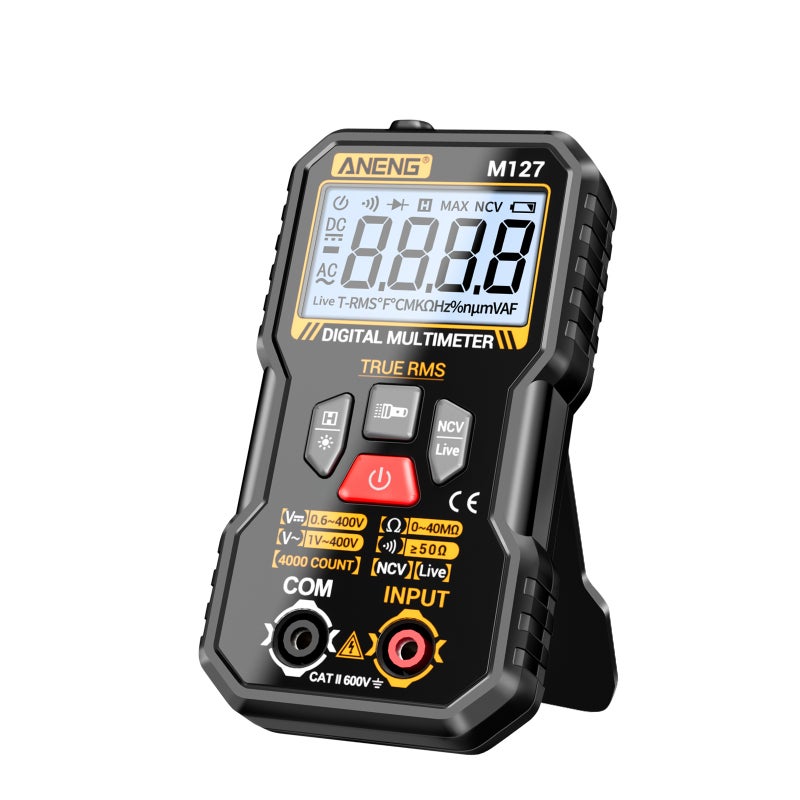 Multimètre intelligent M127, 4000 comptes, tester de tension CA CC avec ...