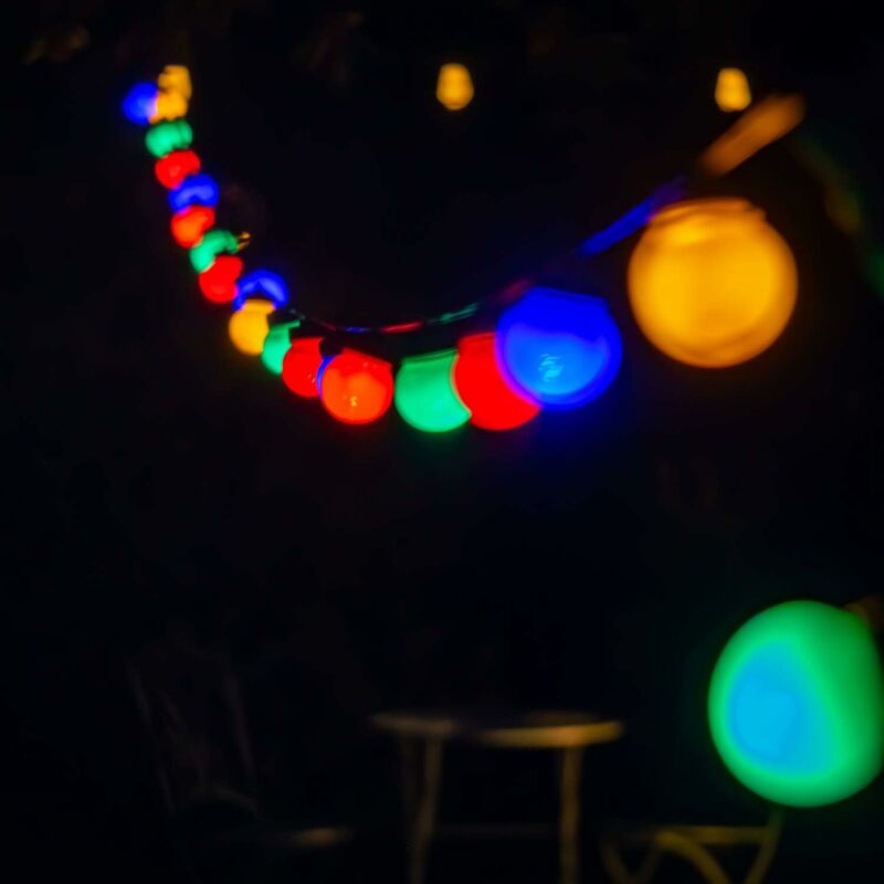 LED Guirlande lumineuse multicolores de 2 m avec 20 balles pour intérieur extérieur Décoration pour Guinguettes Fêtes Anniversaire Mariages - 5