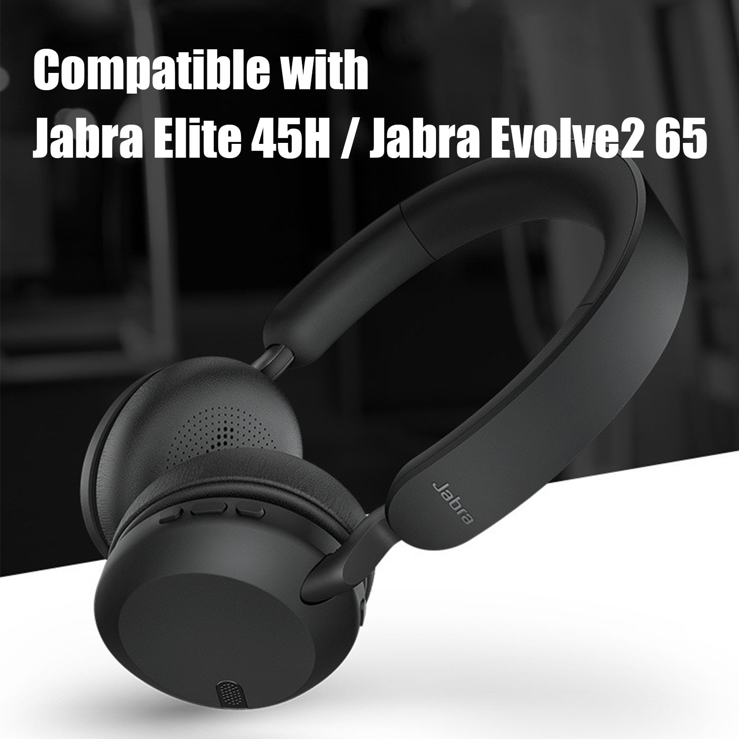 Coussinets pour casque Jabra Elite 45H / Jabra Evolve2 65 - 1 paire Black Jabra Elite 45H / Jabra Evolve2 65 - 5