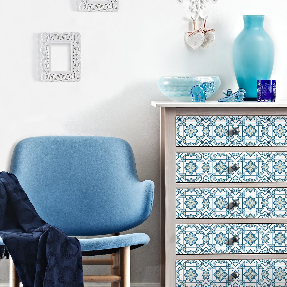 30 adesivi piastrelle di cemento mobili alvarez - Sticker adesivo - adesivi murali - 30stickers10x10cm - 3