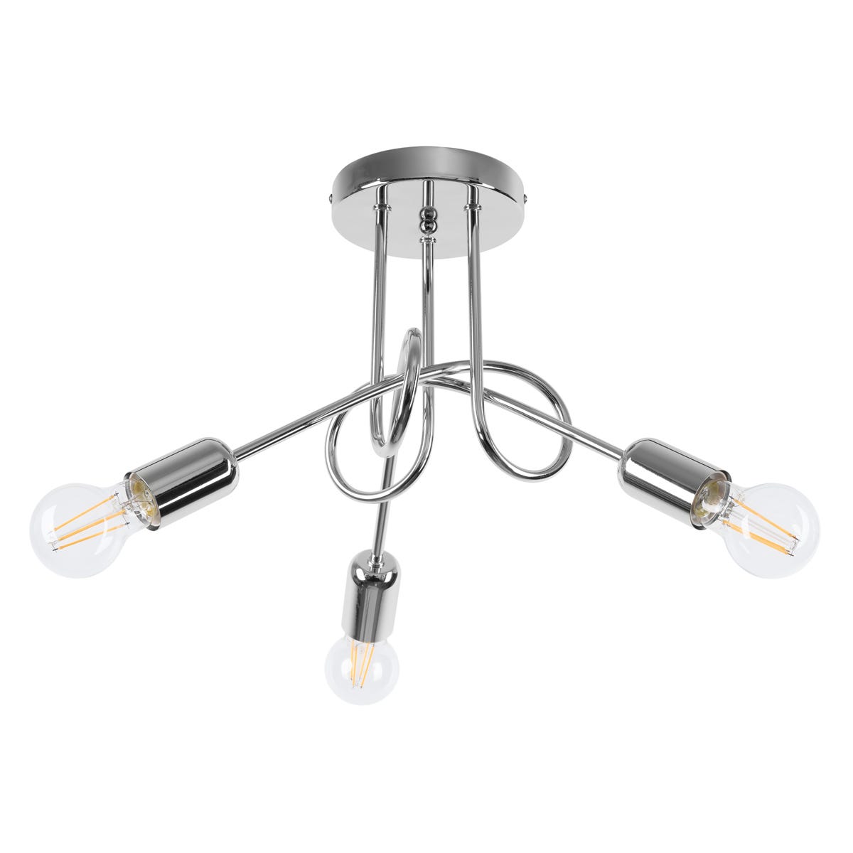 Sollux BALL - Sospensione A Soffitto Con Cupola In Vetro A 1 Luce Blu Cromo E27 85348070 Sollux BALL - Sospensione A Soffitto Con Cupola In Vetro A 1 Luce Blu Cromo E27 85348070
