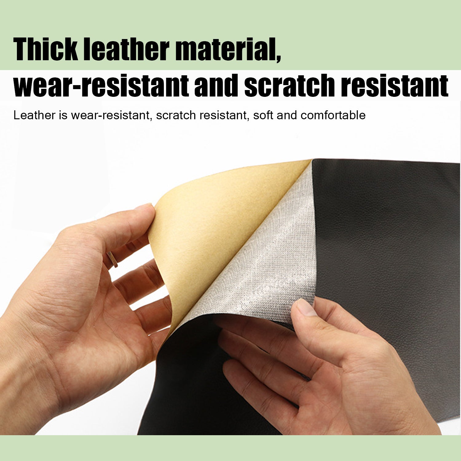 Patch de réparation autocollant cuir artificiel 50x138 cm Black - 5