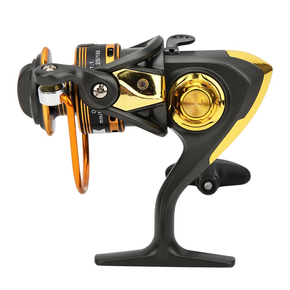 Ruota per colata ad alta velocità con mulinello da pesca in metallo con esca per pesci con impugnatura in gomma (JS4000) - 2