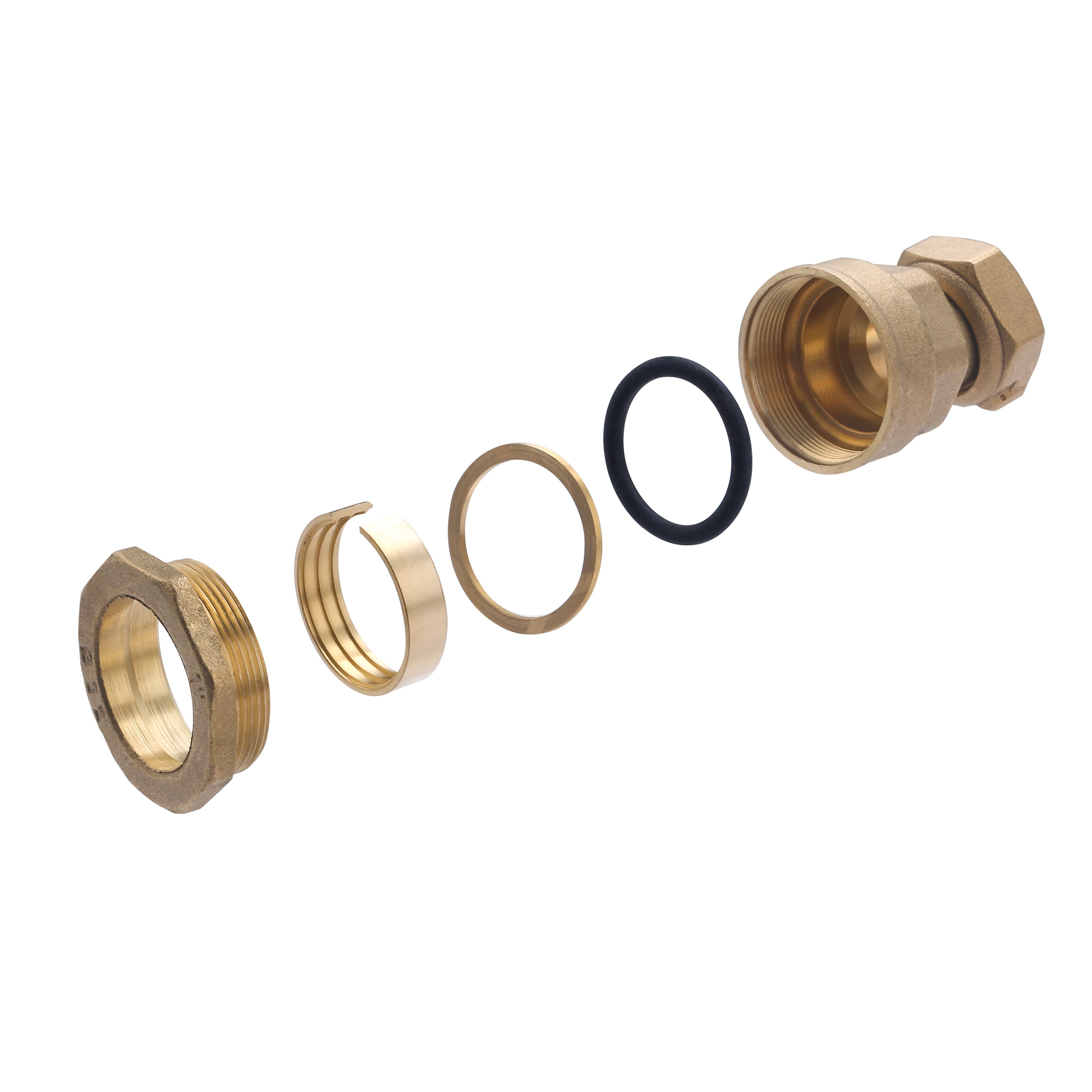 Raccord PE Laiton Femelle Ø32 - Femelle Ecrou Tournant 26x34 (1') NOYON & THIEBAULT - 7