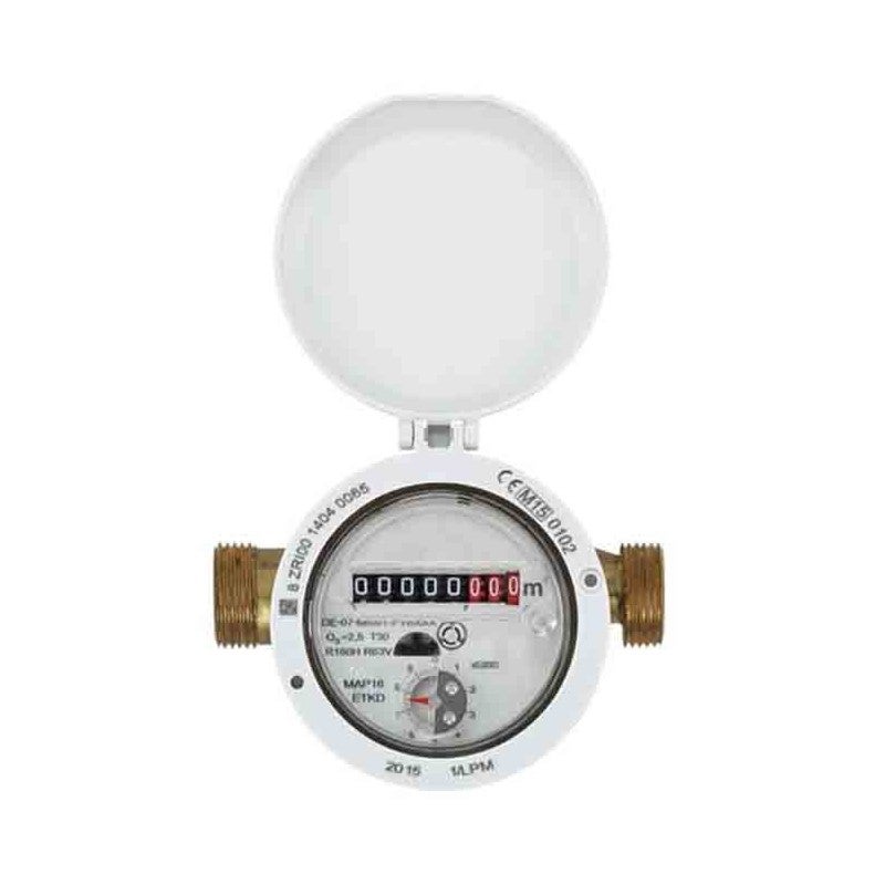 EVTSCAN TS‑S3002E BSP 1/2 Compteur D'eau Froide Mécanique Avec Outils De Mesure à Pointeur Pour La Maison