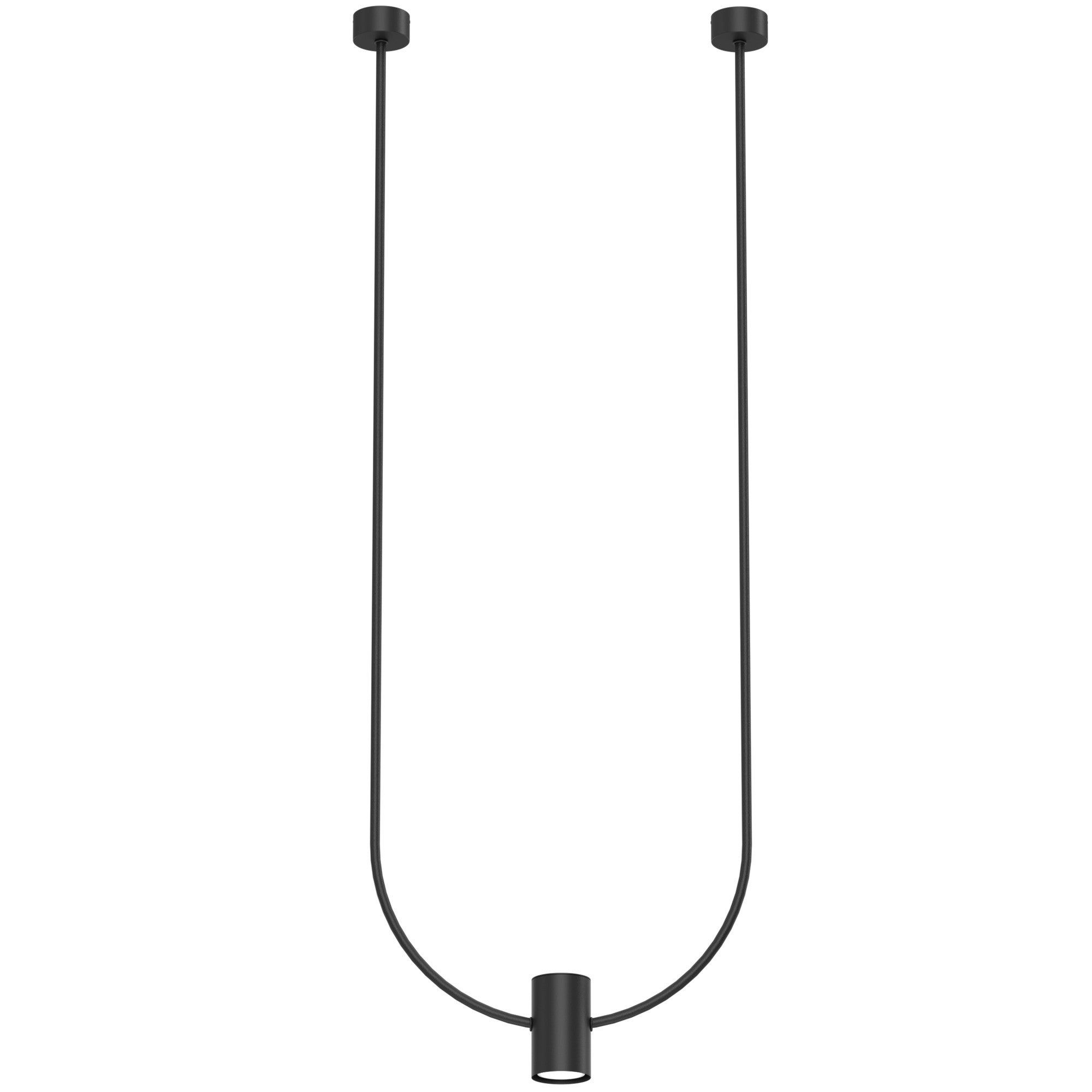 Lampa wisząca No. C czarna 1xGU10x10W minimalistyczna wym: 105,5 x 46 x 6 cm metal Shilo