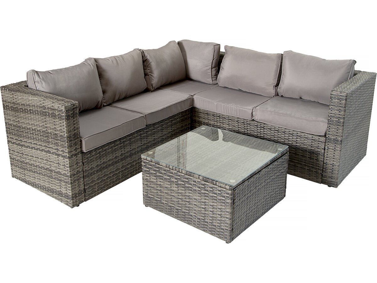 Salon de jardin "Milana" - Gris - 6 places | Leroy Merlin