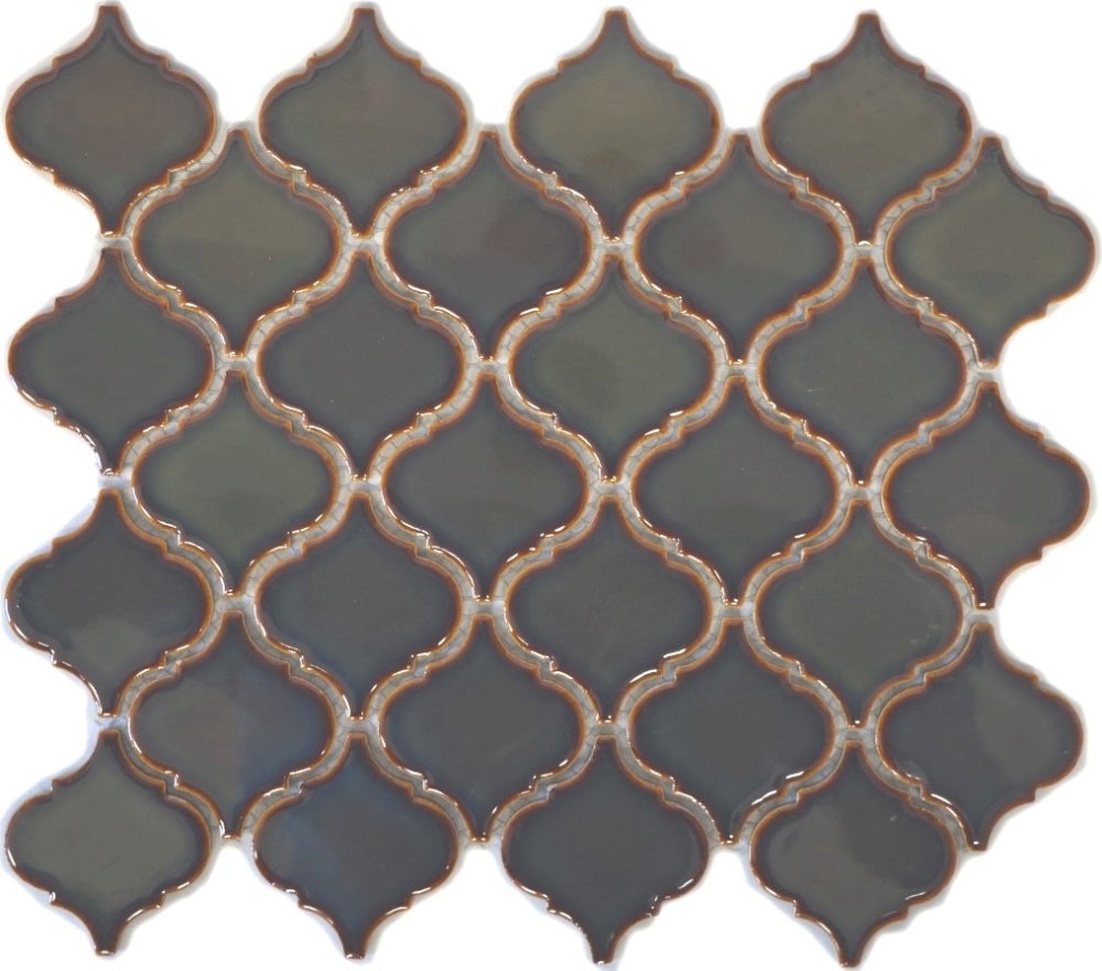 Carrelage mosaïque vintage MOS13-12BM - Céramique - Florentine - Noir mat
