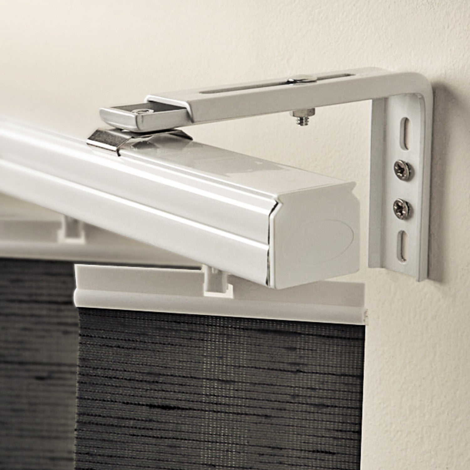 Équerre De Fixation Murale Design Avec Déport Ajustable 6-14 Cm - Blanc - Idéale Pour Stores Enrouleurs, Bateaux, Vénitiens - Fixation Solide Et Discrète