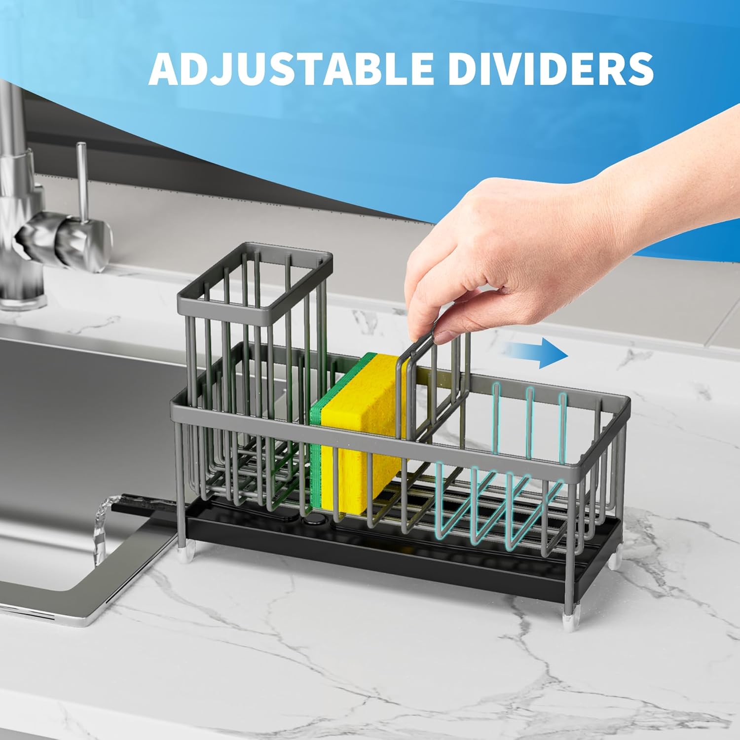 Lavello cucina 1 vasca con gocciolatoio lavandino cucina multifunzione Nano Raindance in Acciaio