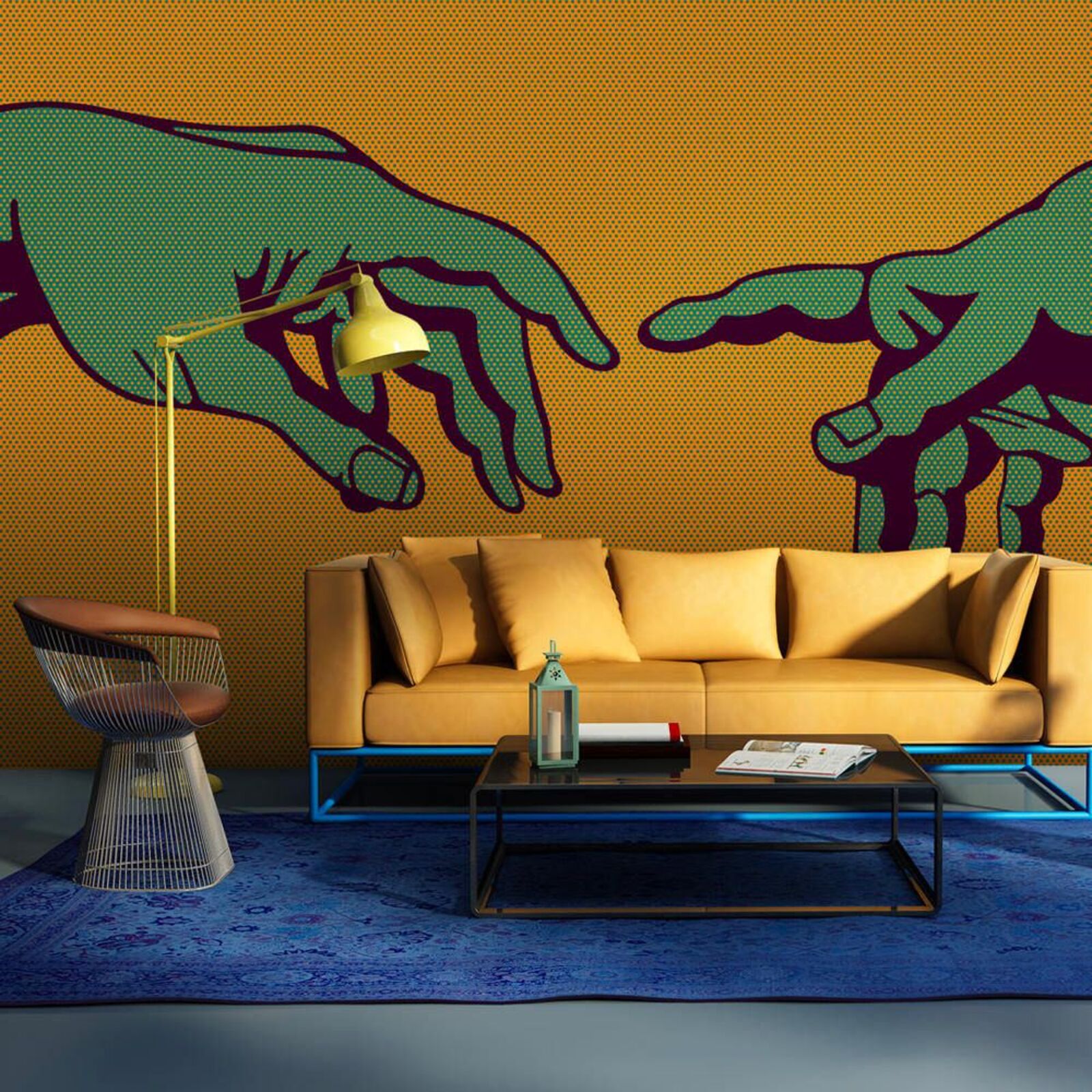 Papier peint touche verte - 250 x 193 cm | Leroy Merlin